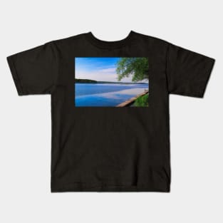 Blue sky over Rice Lake, Ontario Kids T-Shirt